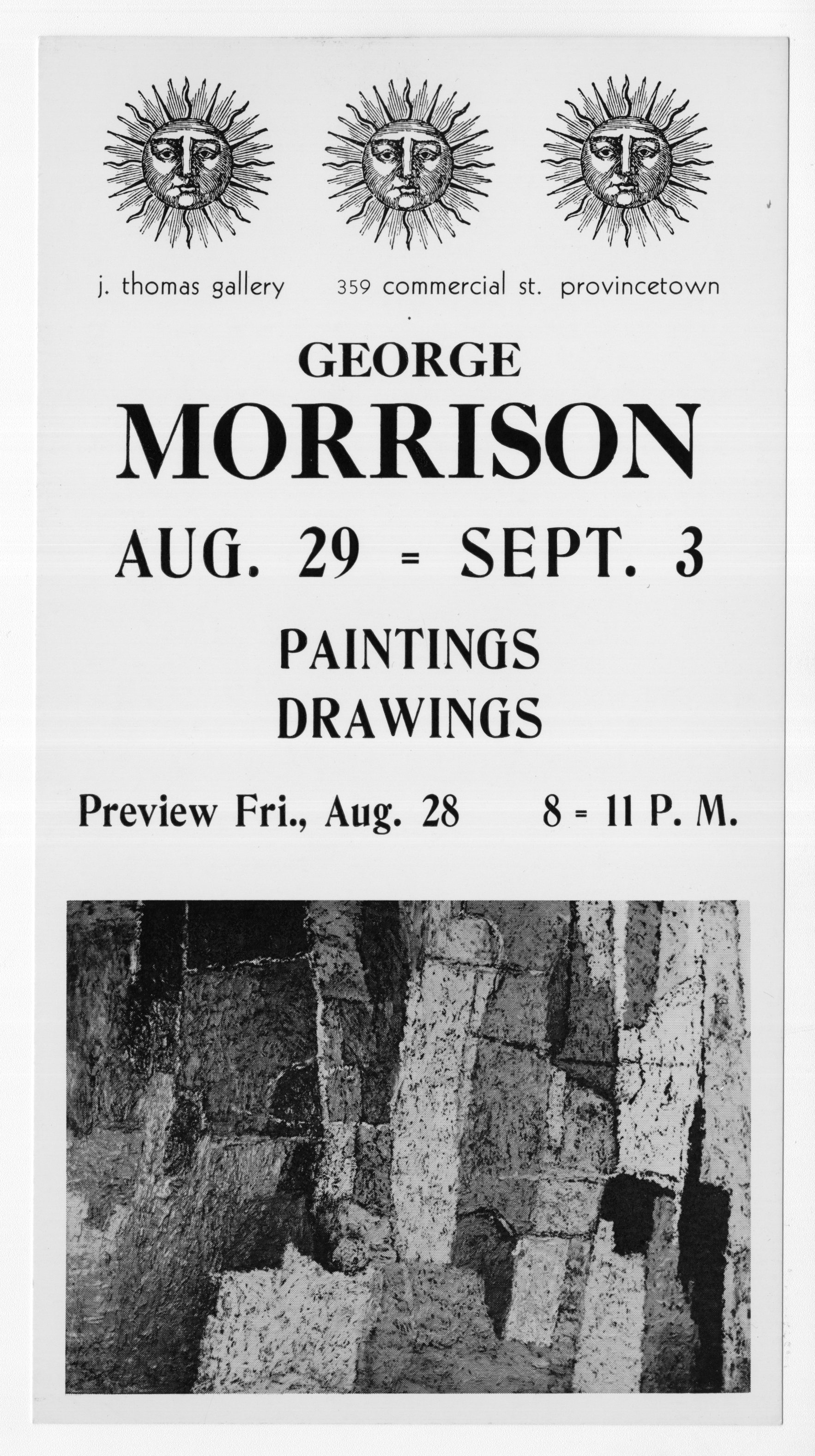 Morrison exhibit invitation_Provincetown, MA, approximately 1964
